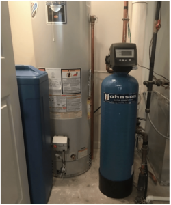 Water softener at a house in Manhattan, Illinois